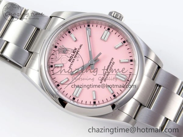 OYSTER PERPETUAL 126000 36MM VSF 1:1 BEST EDITION 904L STEEL PINK DIAL VS Efficient 1776