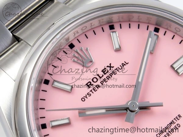 OYSTER PERPETUAL 126000 36MM VSF 1:1 BEST EDITION 904L STEEL PINK DIAL VS Efficient 1776