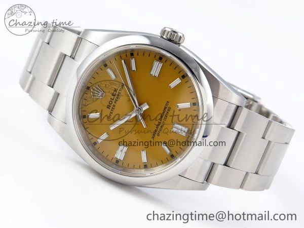 SunProtective OYSTER PERPETUAL 126000 36MM VSF 1:1 BEST EDITION 904L STEEL YELLOW DIAL VS 1774