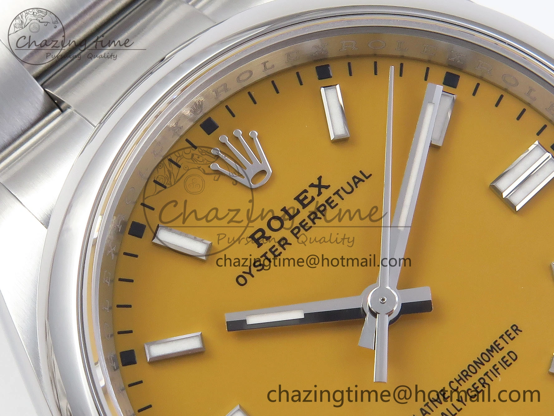 SunProtective OYSTER PERPETUAL 126000 36MM VSF 1:1 BEST EDITION 904L STEEL YELLOW DIAL VS 1774