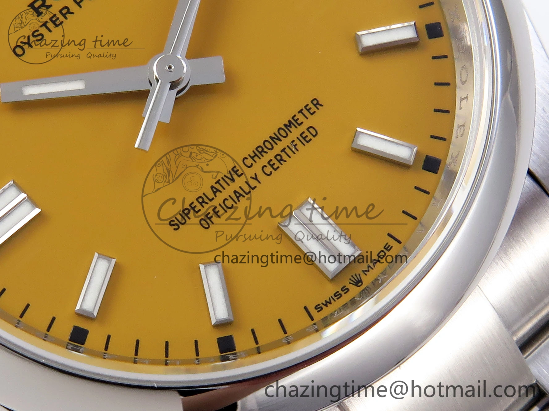 SunProtective OYSTER PERPETUAL 126000 36MM VSF 1:1 BEST EDITION 904L STEEL YELLOW DIAL VS 1774