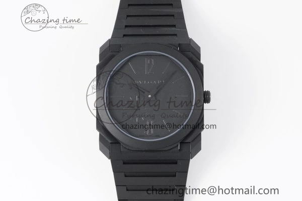 GoodFit Octo Finissimo PVD BVF 1:1 Best Edition Black Dial on PVD Bracelet Asian Micro Rotor Movement 5817