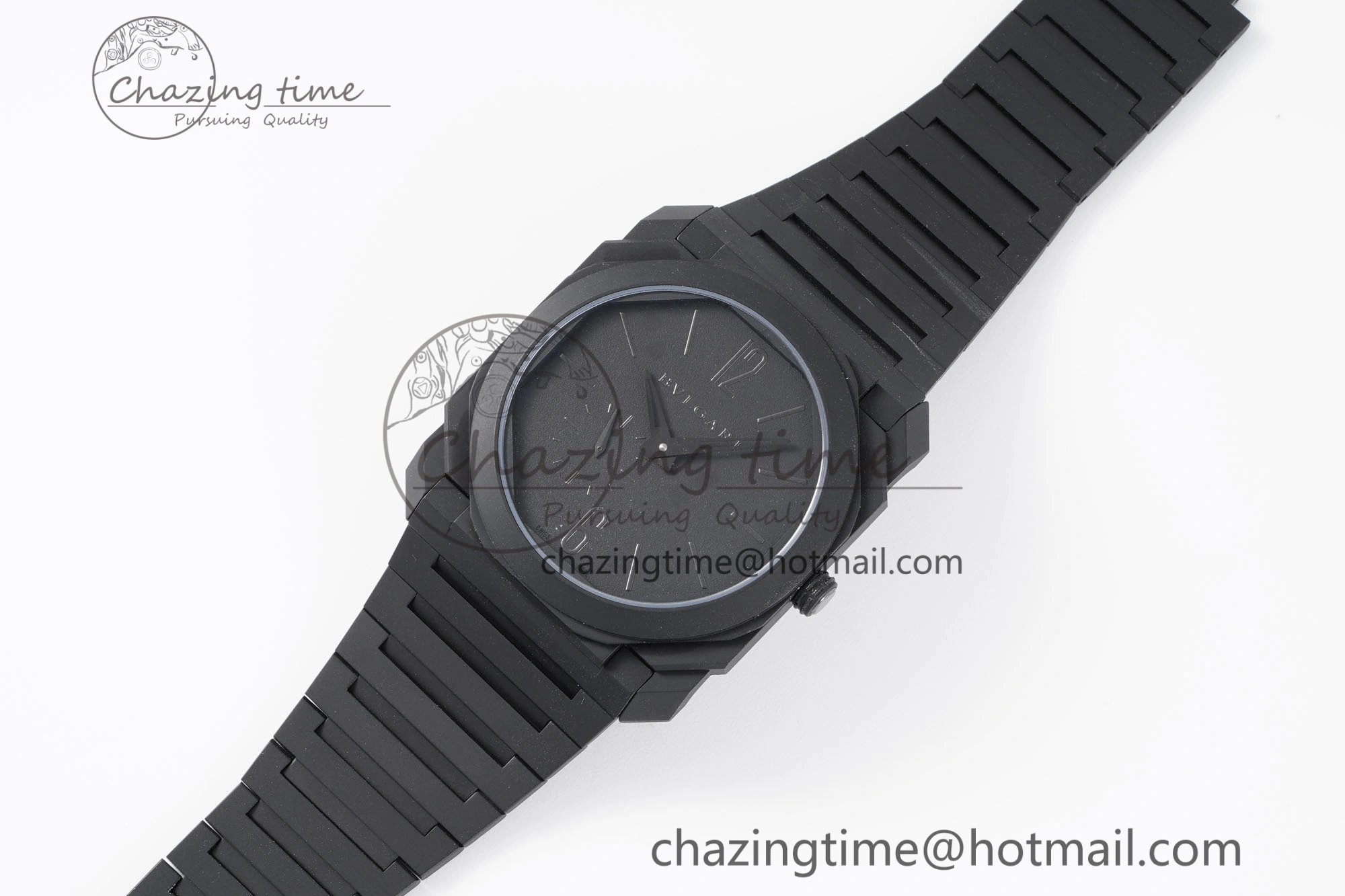 GoodFit Octo Finissimo PVD BVF 1:1 Best Edition Black Dial on PVD Bracelet Asian Micro Rotor Movement 5817