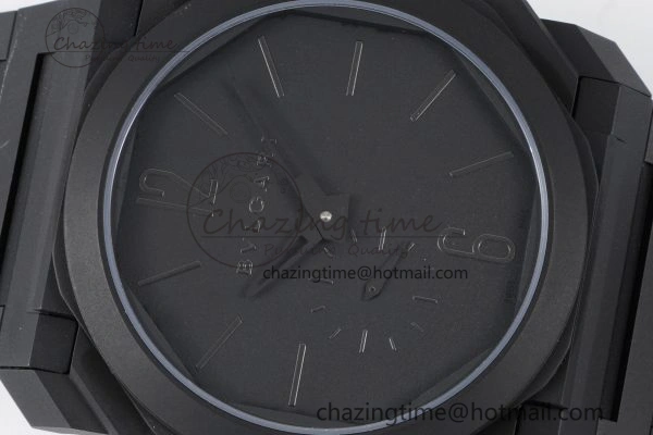 GoodFit Octo Finissimo PVD BVF 1:1 Best Edition Black Dial on PVD Bracelet Asian Micro Rotor Movement 5817