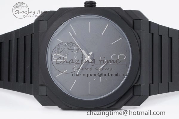 GoodFit Octo Finissimo PVD BVF 1:1 Best Edition Black Dial on PVD Bracelet Asian Micro Rotor Movement 5817