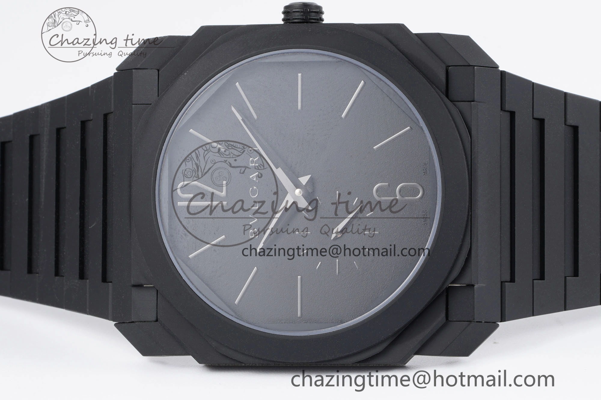 GoodFit Octo Finissimo PVD BVF 1:1 Best Edition Black Dial on PVD Bracelet Asian Micro Rotor Movement 5817