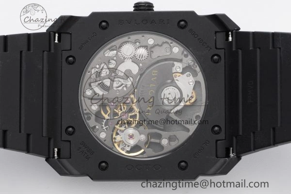 GoodFit Octo Finissimo PVD BVF 1:1 Best Edition Black Dial on PVD Bracelet Asian Micro Rotor Movement 5817
