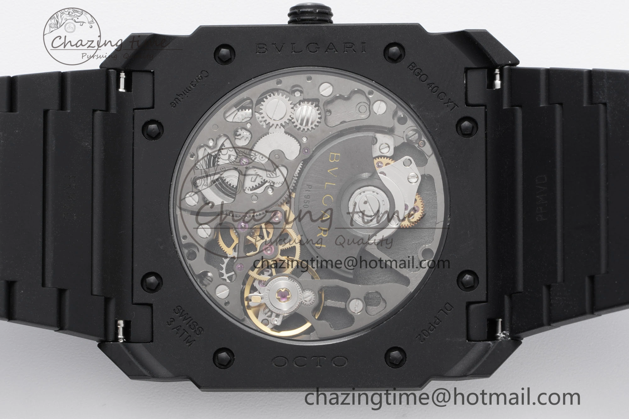 GoodFit Octo Finissimo PVD BVF 1:1 Best Edition Black Dial on PVD Bracelet Asian Micro Rotor Movement 5817