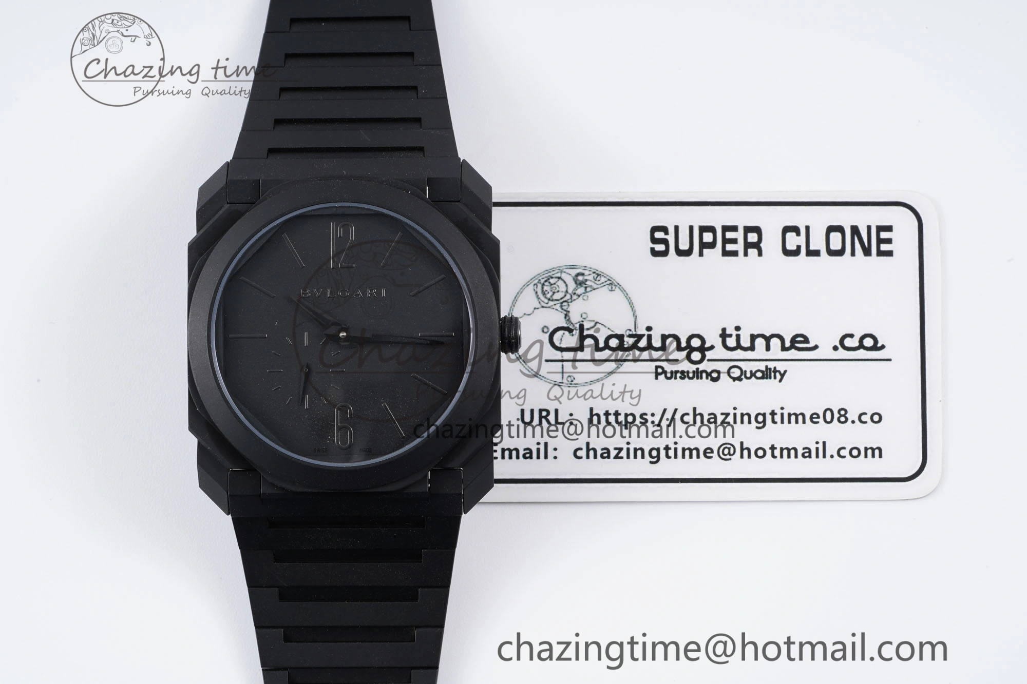 GoodFit Octo Finissimo PVD BVF 1:1 Best Edition Black Dial on PVD Bracelet Asian Micro Rotor Movement 5817