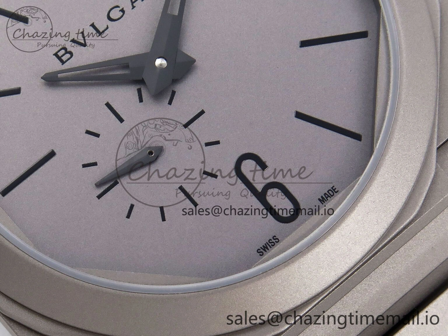 Octo Finissimo Titanuim BVF 1:1 Best Edition Gray Dial on Bracelet Asian Micro Rotor Movement Sustainable 5815