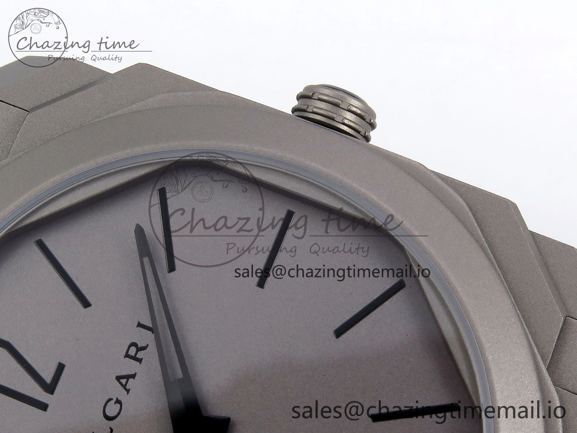 Octo Finissimo Titanuim BVF 1:1 Best Edition Gray Dial on Bracelet Asian Micro Rotor Movement Sustainable 5815