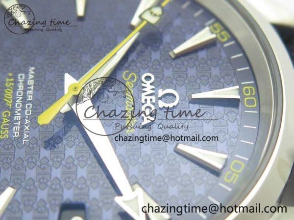 EasyCare Omega Aqua Terra 15007 Gauss “Spectre” VSF 1:1 Best Edition Blue Textured Dial on Blue Nylon Strap A8507 Super Clone 8038