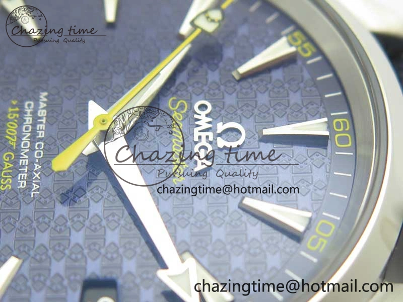 EasyCare Omega Aqua Terra 15007 Gauss “Spectre” VSF 1:1 Best Edition Blue Textured Dial on Blue Nylon Strap A8507 Super Clone 8038