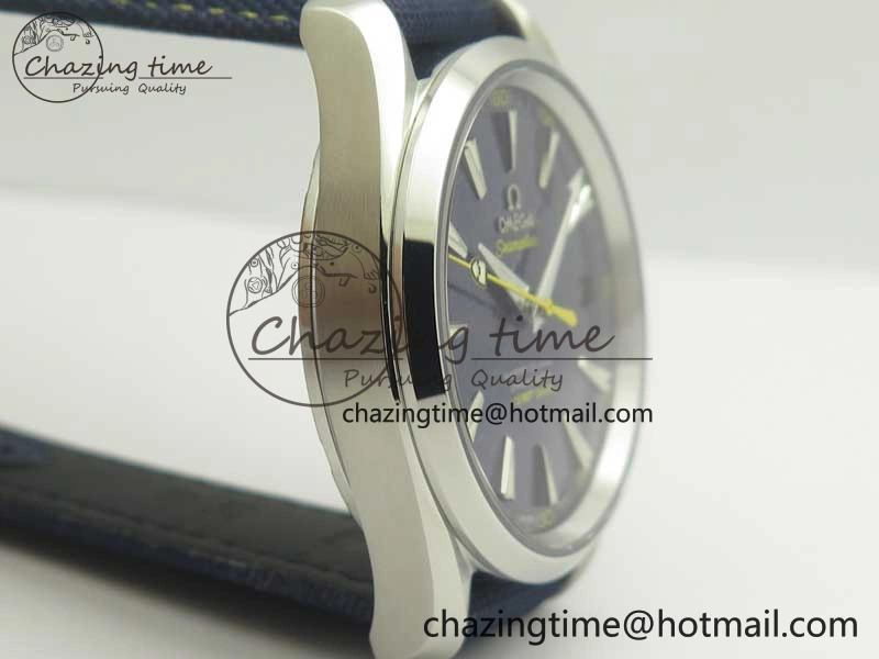 EasyCare Omega Aqua Terra 15007 Gauss “Spectre” VSF 1:1 Best Edition Blue Textured Dial on Blue Nylon Strap A8507 Super Clone 8038