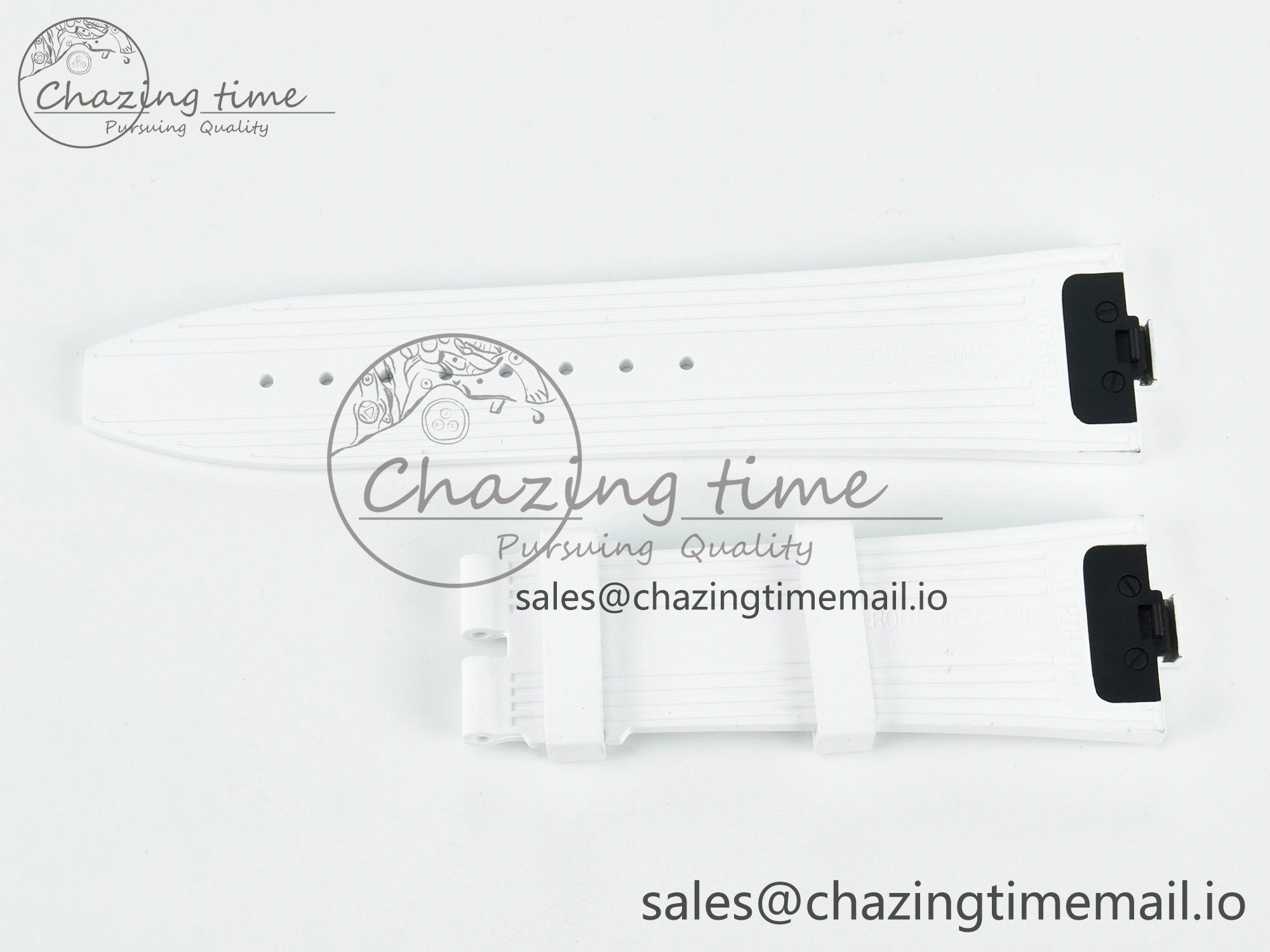 Overseas 1:1 Best Edition Black Blue White Rubber Strap (Fits the Gen size) Durable 4083