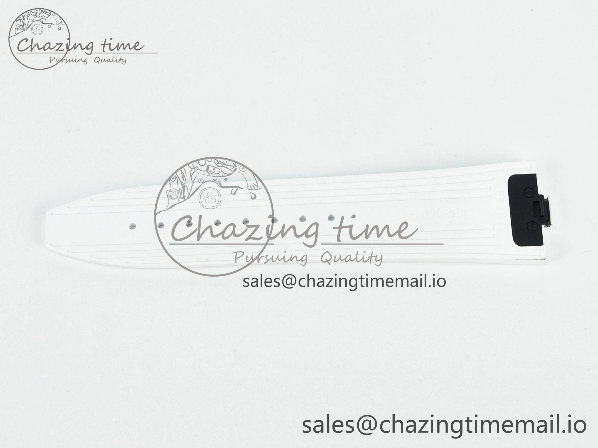 Overseas 1:1 Best Edition Black Blue White Rubber Strap (Fits the Gen size) Durable 4083
