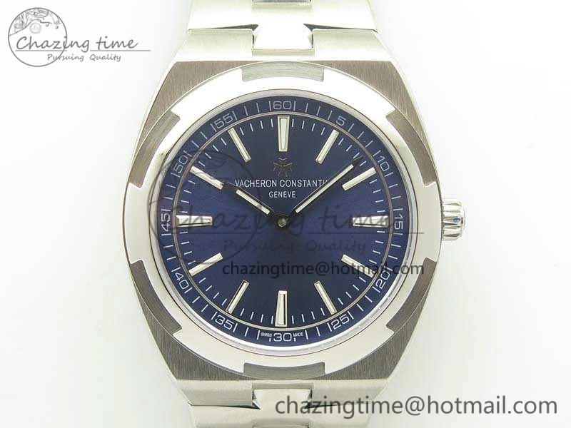 Overseas 2000V SS 3AF Best Edition Blue Dial On SS Bracelet A Comfortable 9958
