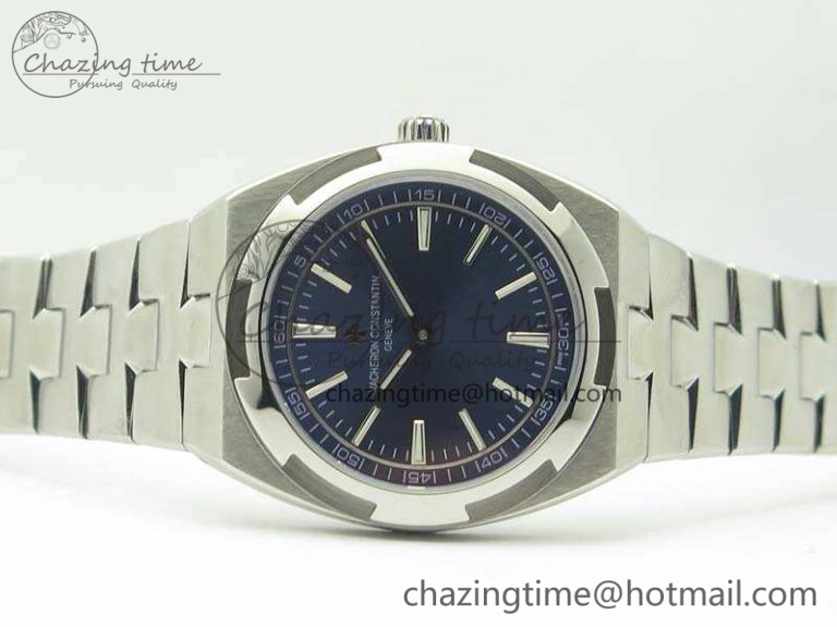 Overseas 2000V SS 3AF Best Edition Blue Dial On SS Bracelet A Comfortable 9958