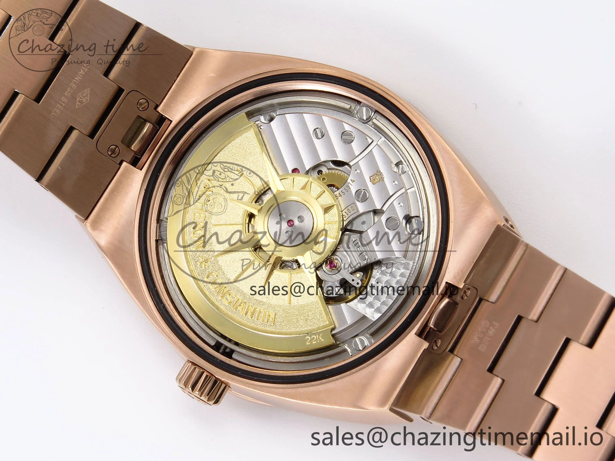 Effortless Overseas 4500V RG 8F 1:1 Best Edition Green Dial on RG Bracelet A 9840