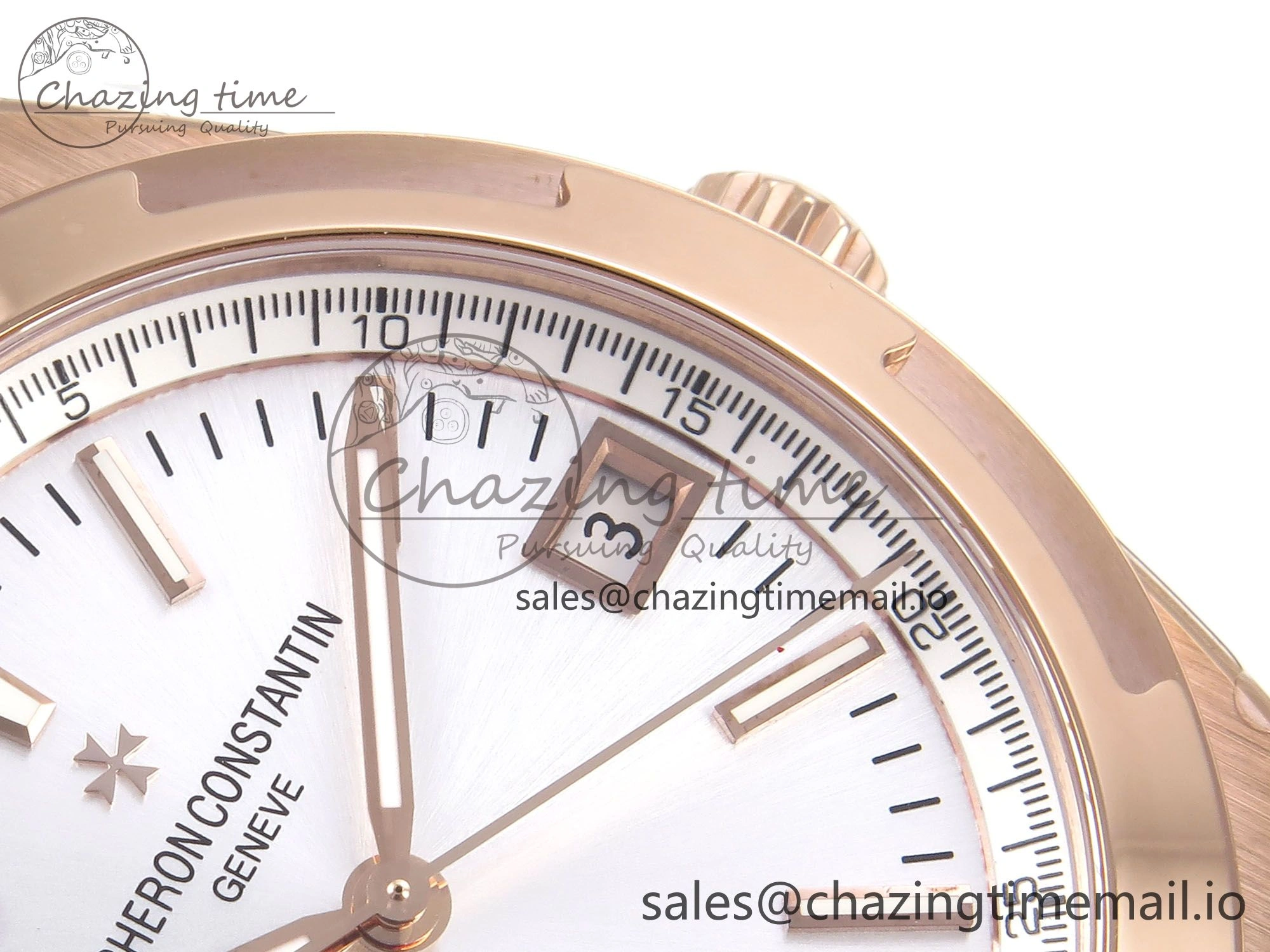 Breathable Overseas 4500V RG 8F 1:1 Best Edition White Dial on RG Bracelet A 9839