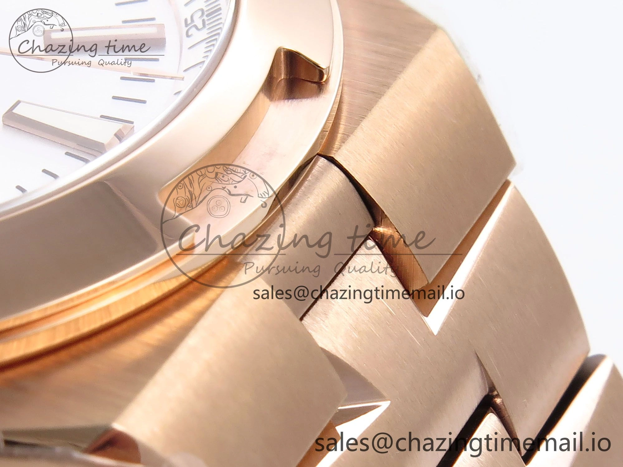 Breathable Overseas 4500V RG 8F 1:1 Best Edition White Dial on RG Bracelet A 9839
