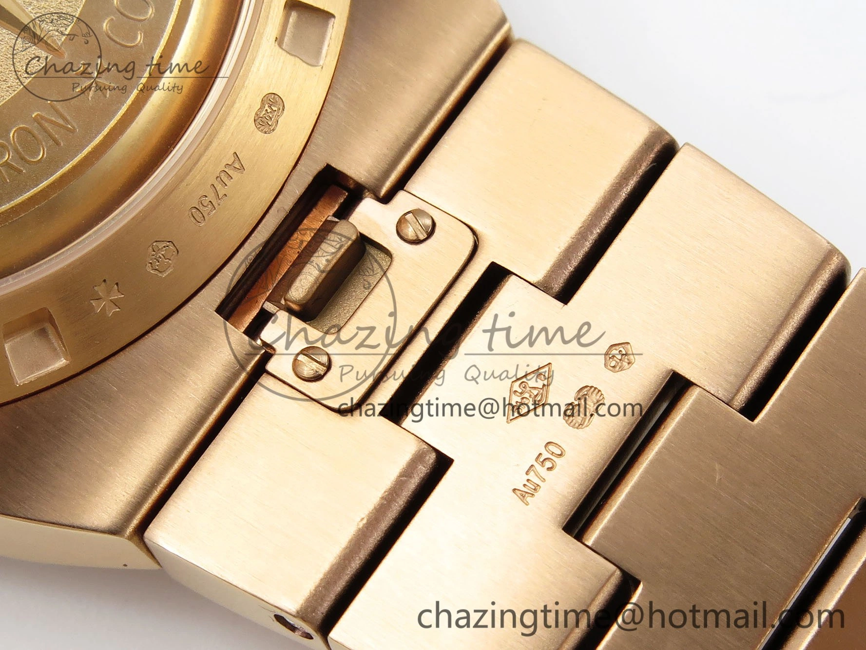 Sophisticated Overseas 4500V RG ZF 1:1 Best Edition Blue Dial on RG Bracelet A 9882