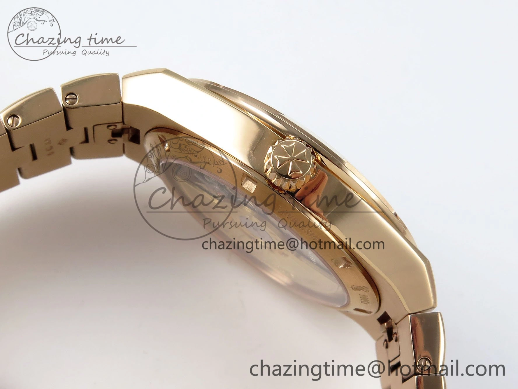 Sophisticated Overseas 4500V RG ZF 1:1 Best Edition Blue Dial on RG Bracelet A 9882