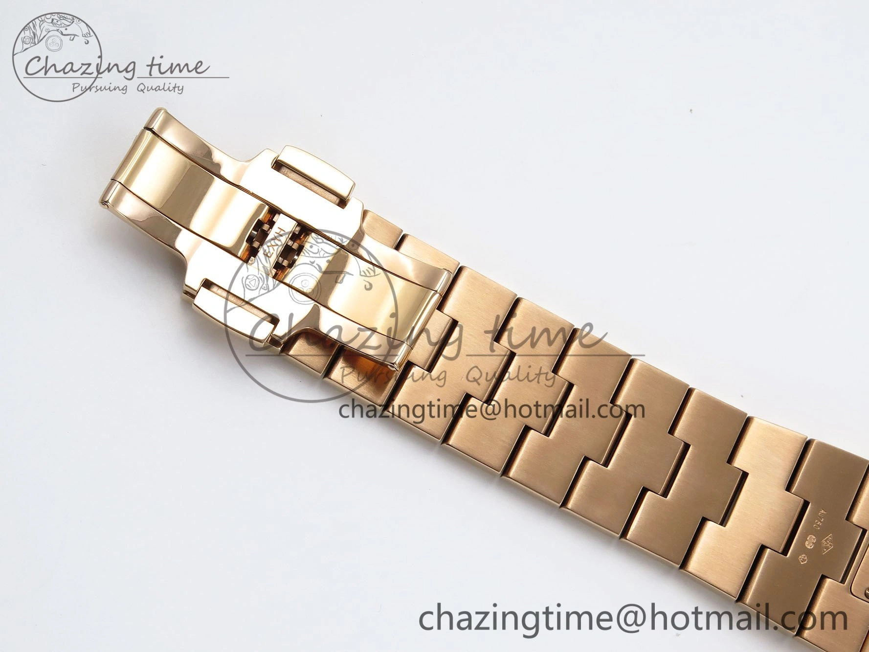 Sophisticated Overseas 4500V RG ZF 1:1 Best Edition Blue Dial on RG Bracelet A 9882