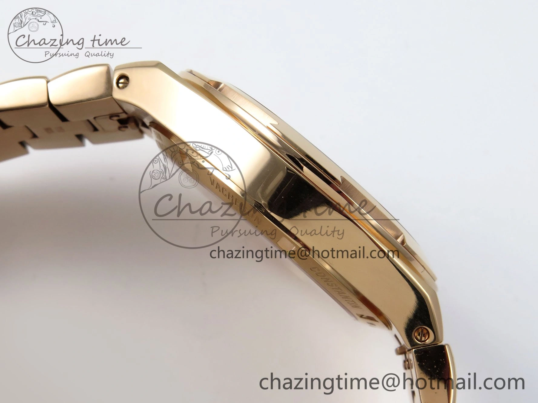 Sophisticated Overseas 4500V RG ZF 1:1 Best Edition Blue Dial on RG Bracelet A 9882
