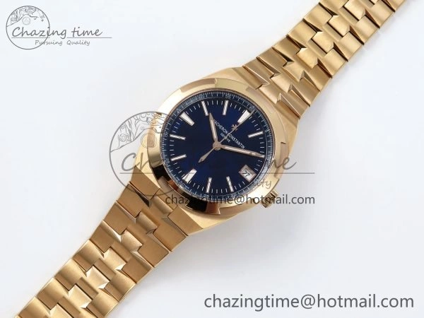 Sophisticated Overseas 4500V RG ZF 1:1 Best Edition Blue Dial on RG Bracelet A 9882