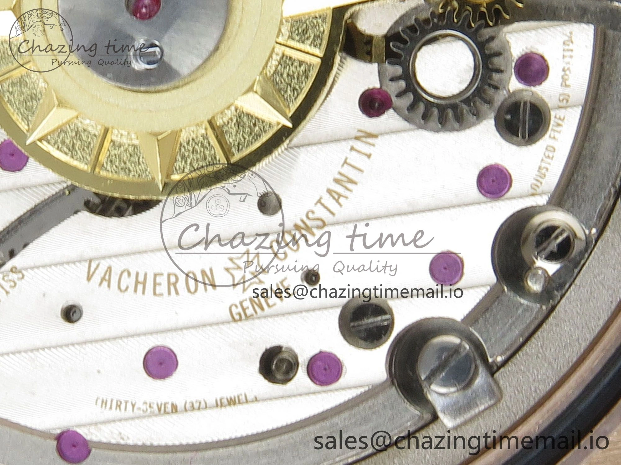 SoftTouch Overseas 4500V RG ZF 1:1 Best Edition Green Dial on RG Bracelet A 9817