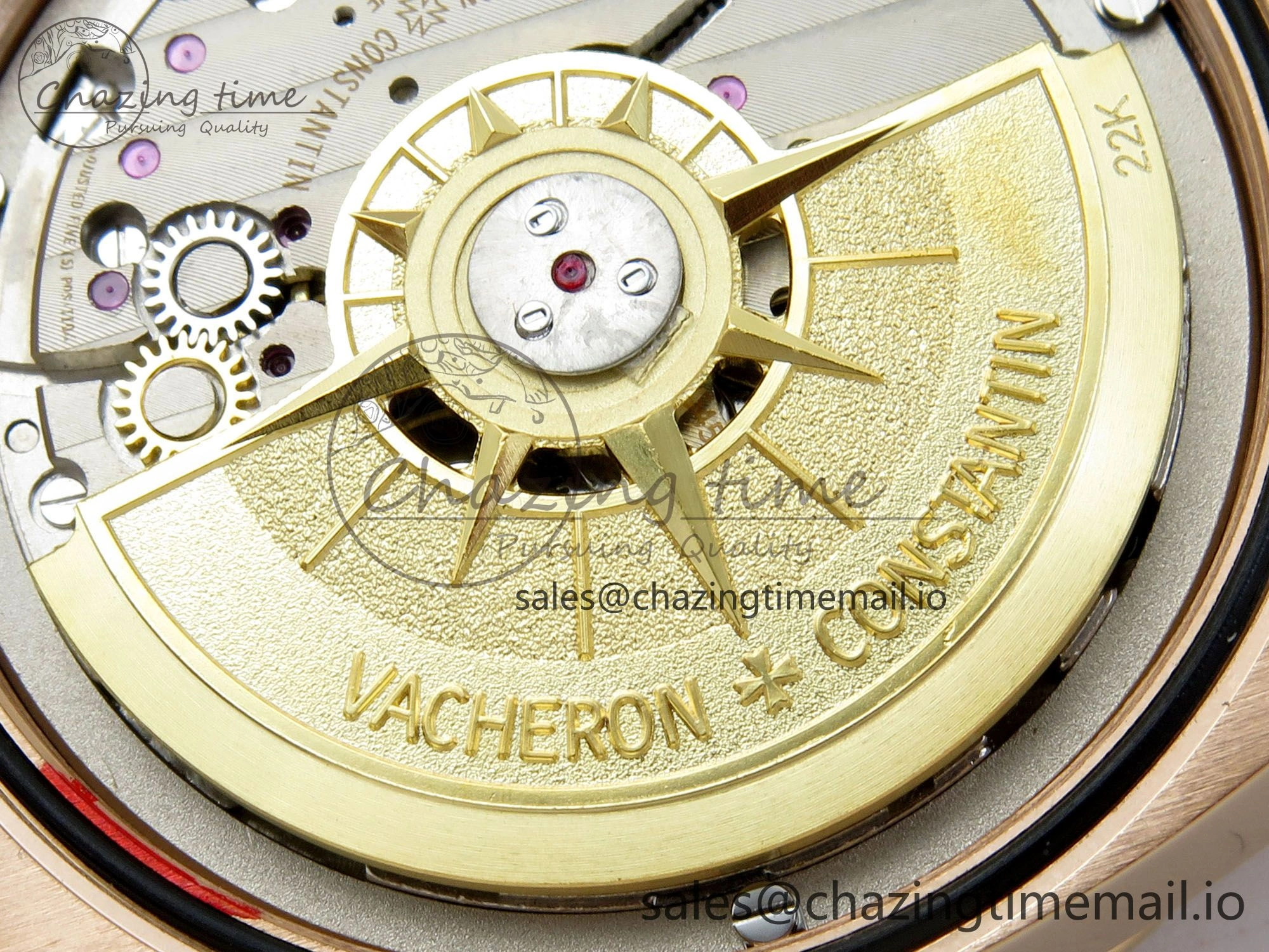 SoftTouch Overseas 4500V RG ZF 1:1 Best Edition Green Dial on RG Bracelet A 9817