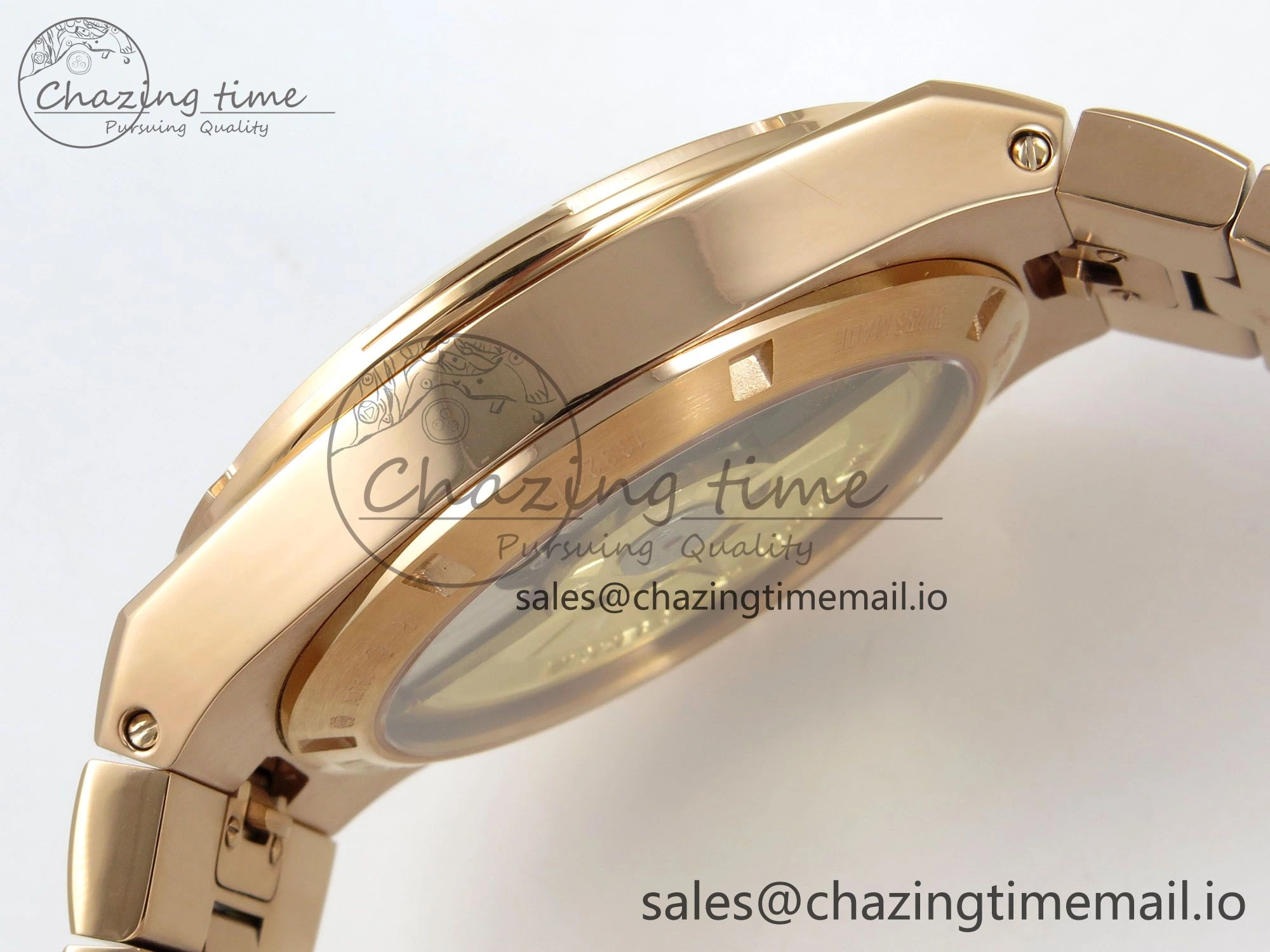 Unisex Overseas 4500V RG ZF 1:1 Best Edition White Dial on RG Bracelet A 9820
