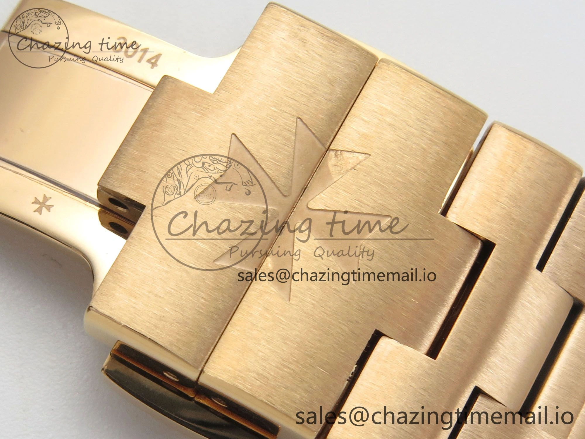 Unisex Overseas 4500V RG ZF 1:1 Best Edition White Dial on RG Bracelet A 9820