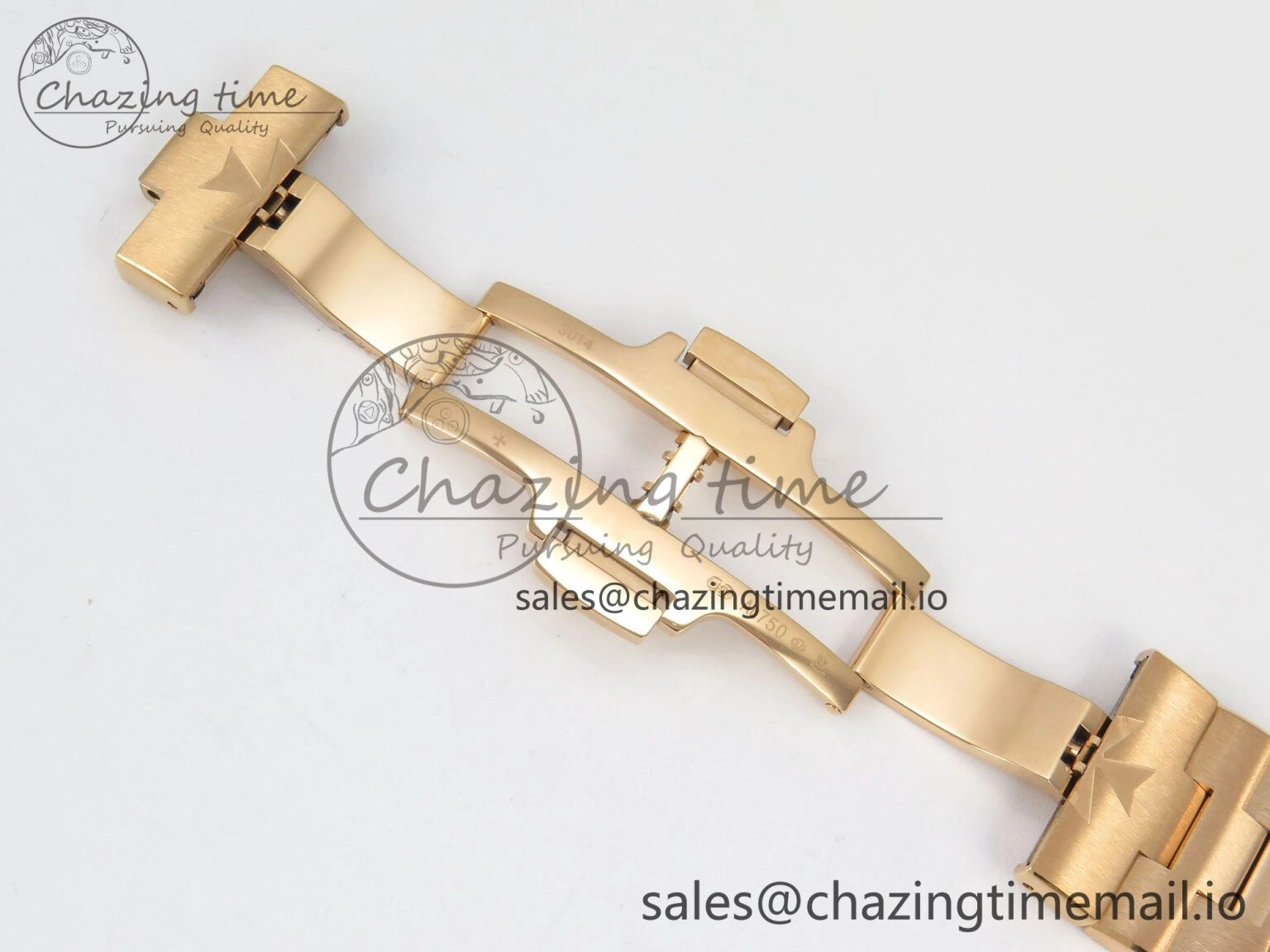 Unisex Overseas 4500V RG ZF 1:1 Best Edition White Dial on RG Bracelet A 9820