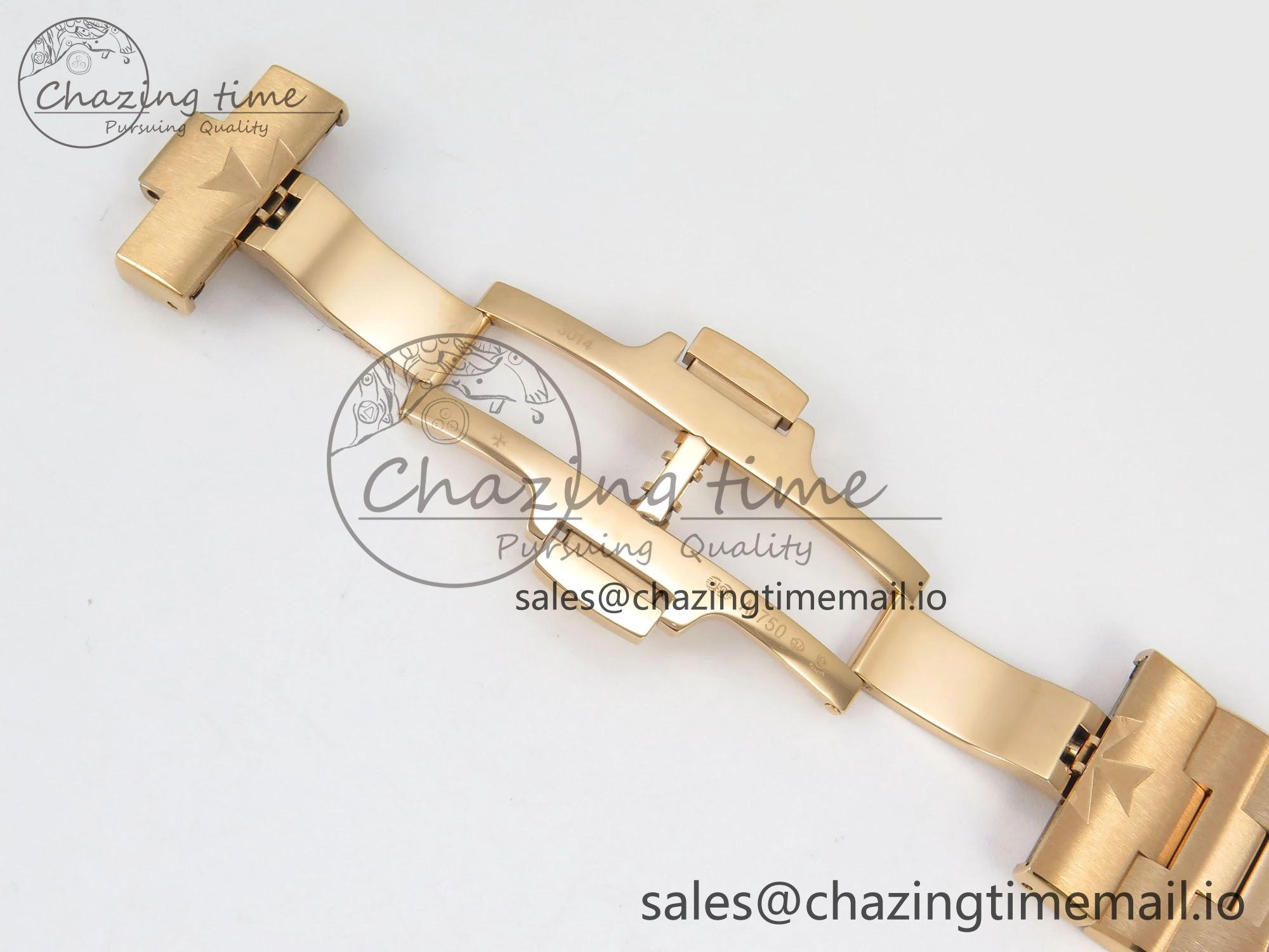 Unisex Overseas 4500V RG ZF 1:1 Best Edition White Dial on RG Bracelet A 9820