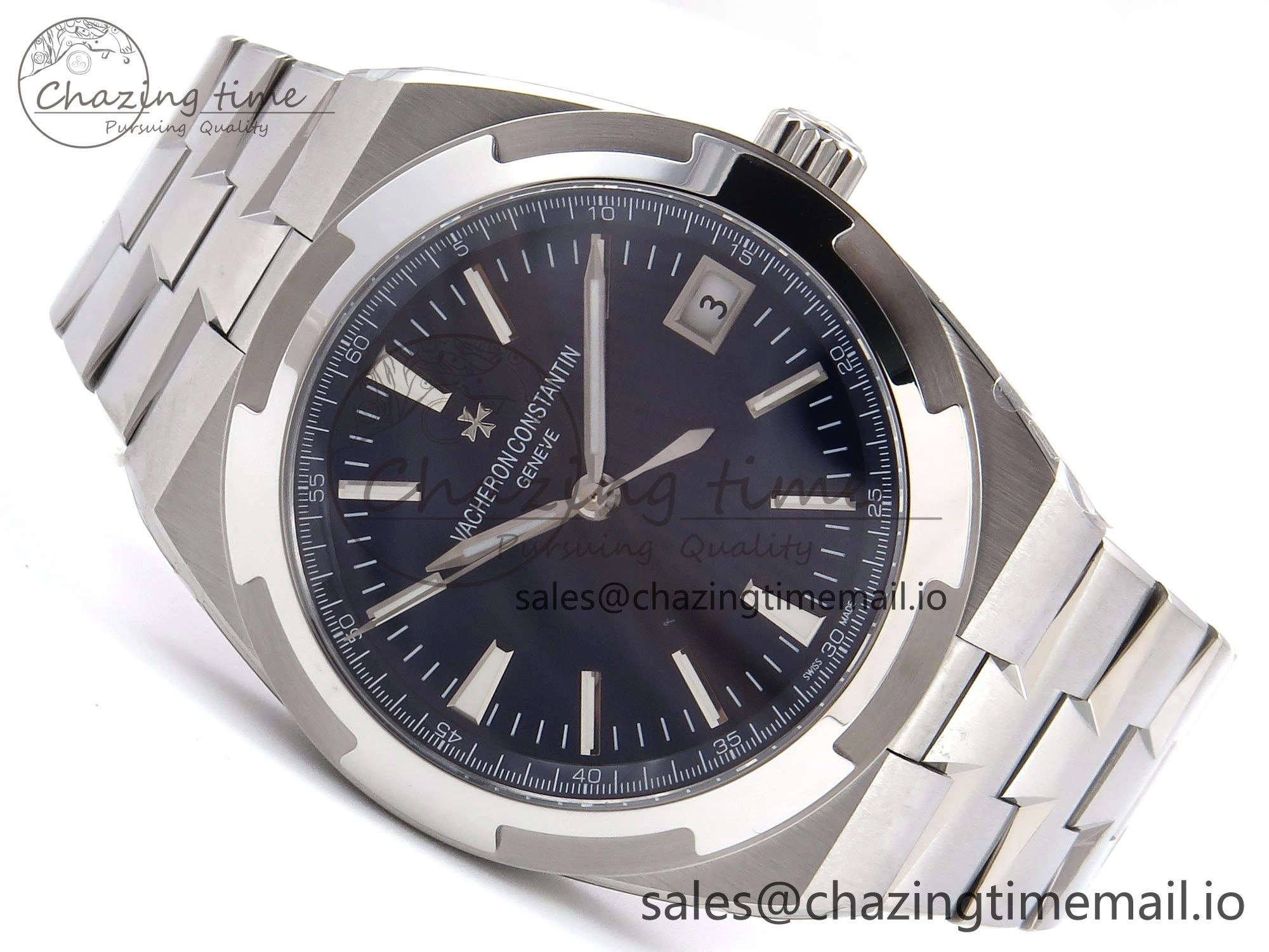 UrbanStyle Overseas 4500V SS 8F 1:1 Best Edition Blue Dial on SS Bracelet A 9833