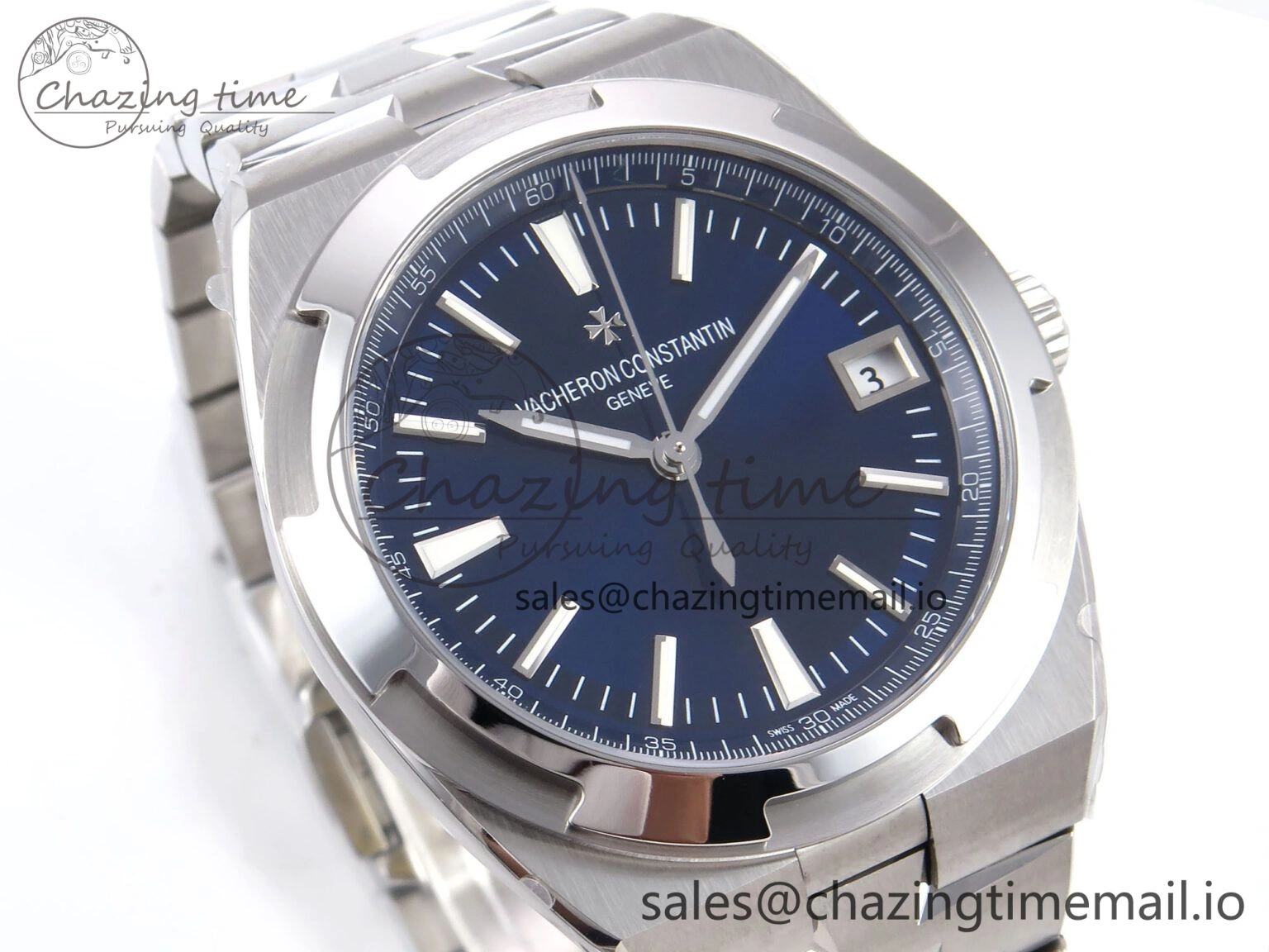 UrbanStyle Overseas 4500V SS 8F 1:1 Best Edition Blue Dial on SS Bracelet A 9833