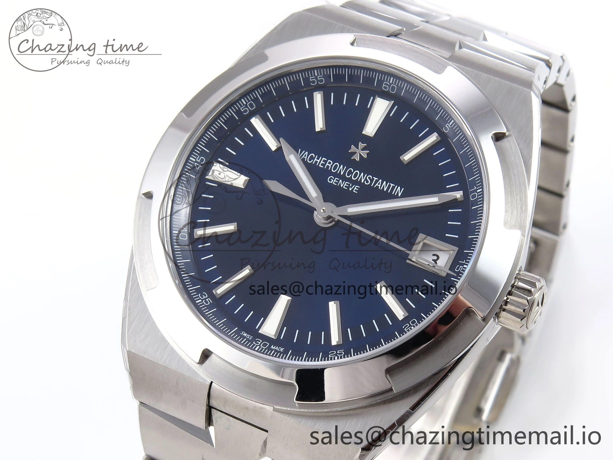 UrbanStyle Overseas 4500V SS 8F 1:1 Best Edition Blue Dial on SS Bracelet A 9833