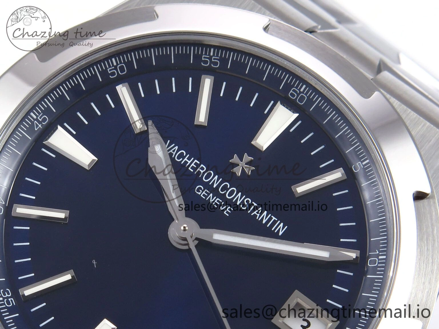 UrbanStyle Overseas 4500V SS 8F 1:1 Best Edition Blue Dial on SS Bracelet A 9833