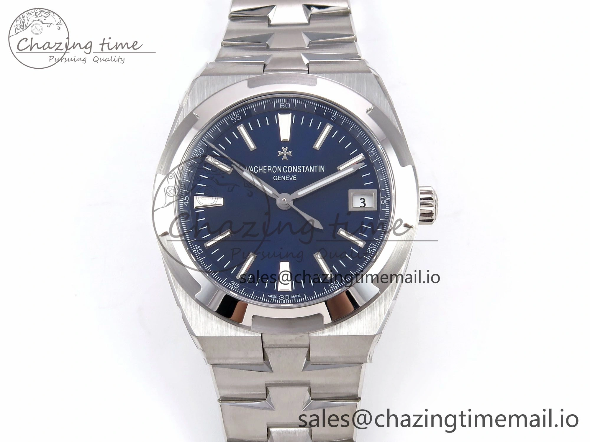 UrbanStyle Overseas 4500V SS 8F 1:1 Best Edition Blue Dial on SS Bracelet A 9833