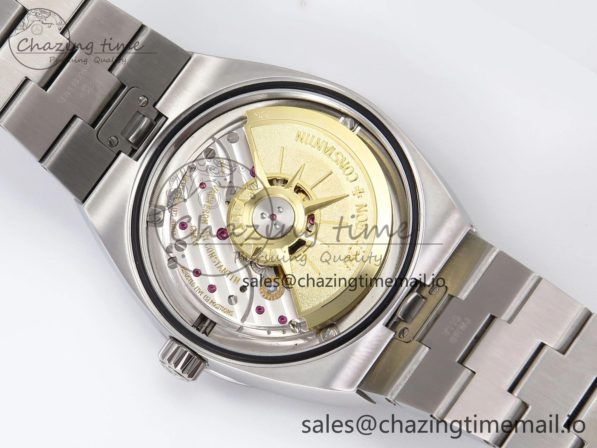 Overseas 4500V SS 8F 1:1 Best Edition Brown Dial on SS Bracelet A Effortless 9836