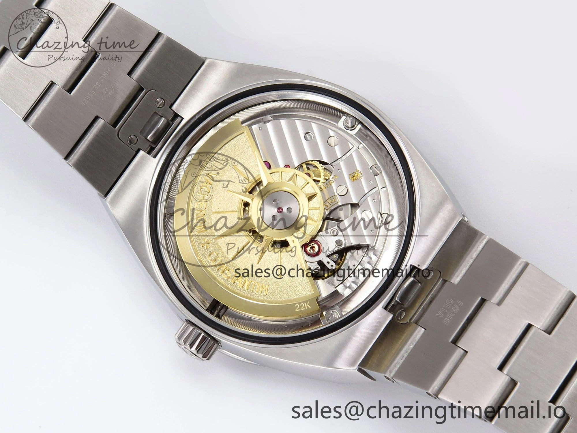 Overseas 4500V SS 8F 1:1 Best Edition Brown Dial on SS Bracelet A Effortless 9836