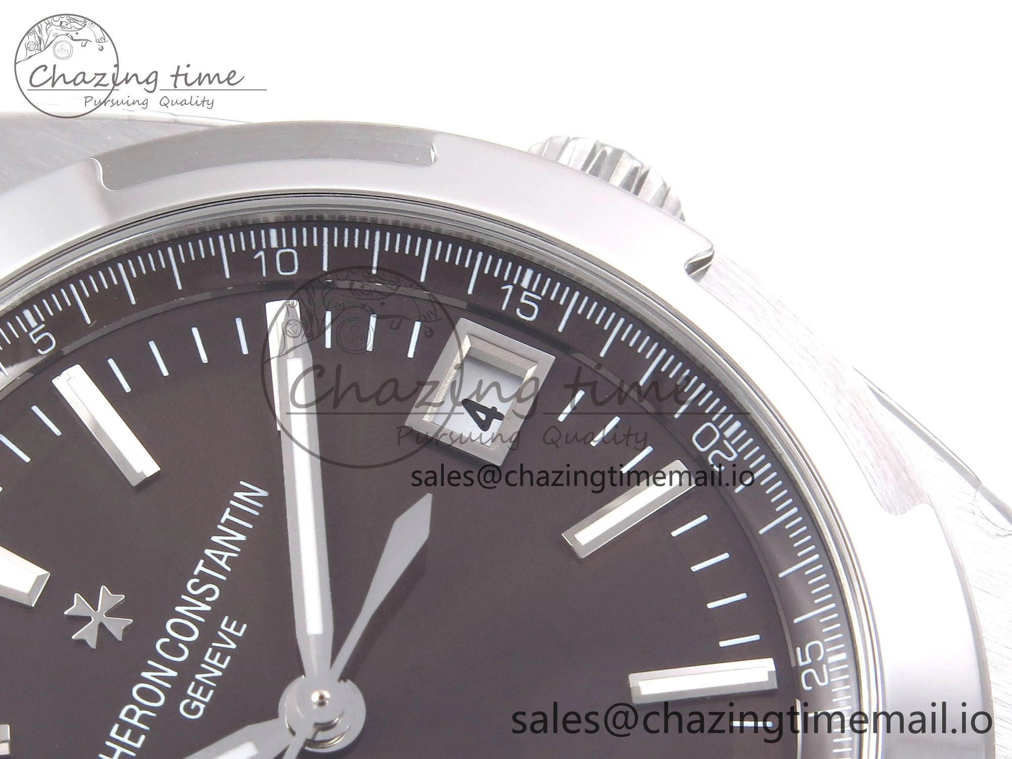 Overseas 4500V SS 8F 1:1 Best Edition Brown Dial on SS Bracelet A Effortless 9836
