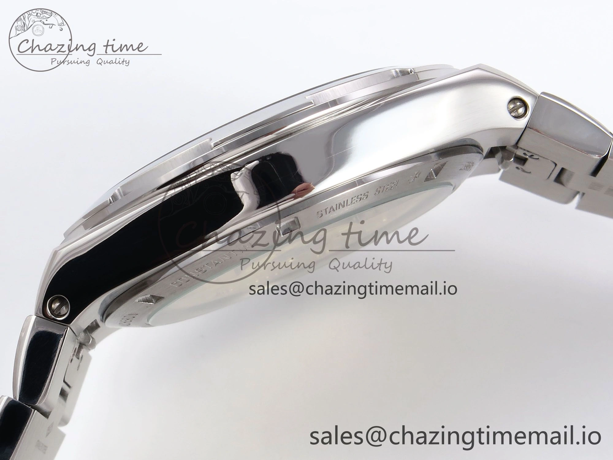 Packable Overseas 4500V SS 8F 1:1 Best Edition White Dial on SS Bracelet A 9837