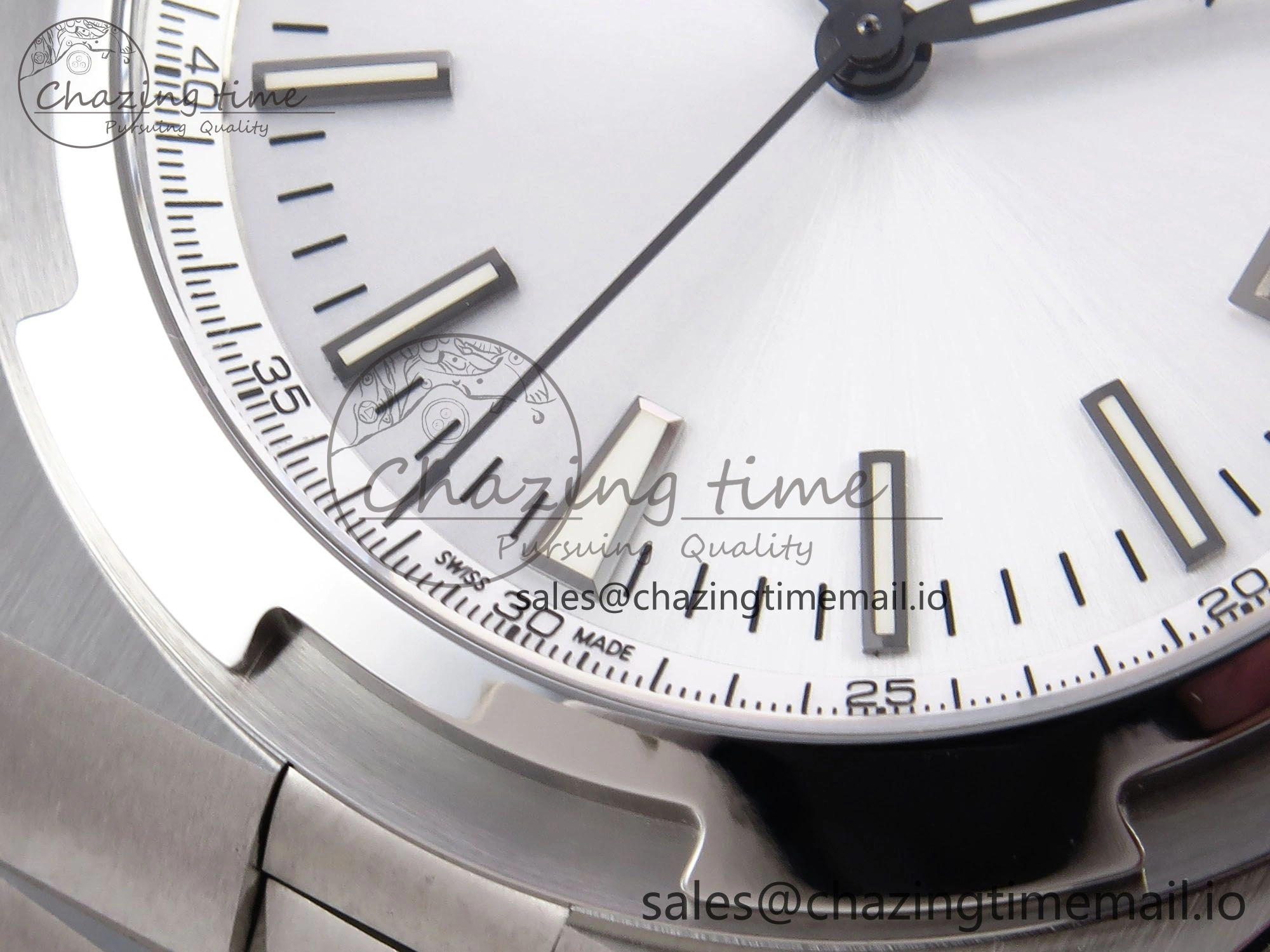Packable Overseas 4500V SS 8F 1:1 Best Edition White Dial on SS Bracelet A 9837