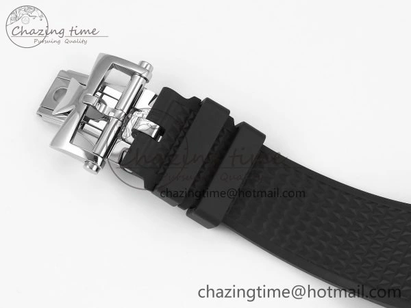 Overseas 4500V SS MKSF 1:1 Best Edition Black Dial on Black Rubber Strap A EasyMatch 9872