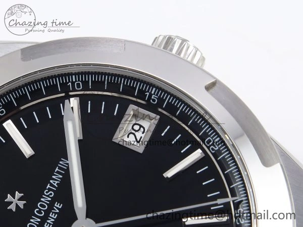 Overseas 4500V SS MKSF 1:1 Best Edition Black Dial on Black Rubber Strap A EasyMatch 9872