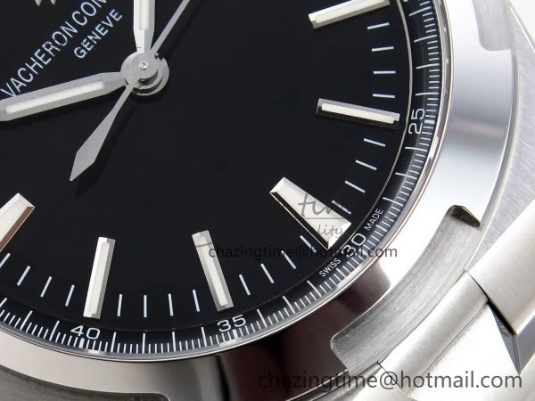 ModernLook Overseas 4500V SS MKSF 1:1 Best Edition Black Dial on SS Bracelet A 9877