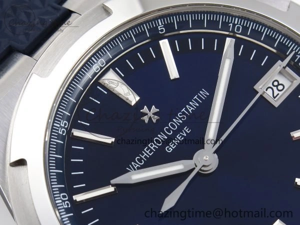 Overseas 4500V SS MKSF 1:1 Best Edition Blue Dial on Blue Rubber Strap A Popular 9873